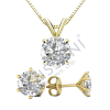 pendant and earring set, moissanite stud earrings