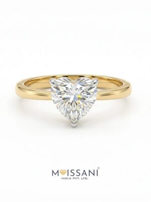 Lab Grown Diamond Solitaire Heart Shape Ring- LG0029