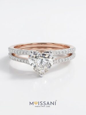 Lab Grown Diamond Solitaire Heart Shape Ring- LG0033