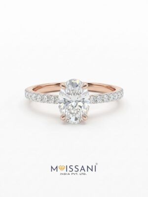 Lab Grown Diamond Solitaire Oval Shape Ring- LG0057