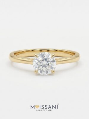 Lab Grown Diamond Solitaire Round Shape Ring- LG0038