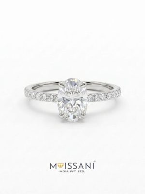 Lab Grown Diamond Solitaire Oval Shape Ring- LG0057