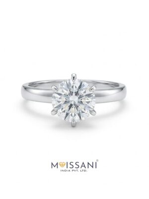 Lab Grown Diamond Solitaire Round Shape Ring- LG0065