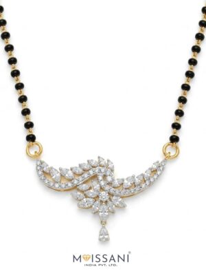 Lab-Grown Diamond Round with Marquise & Pear Mangal Sutra's - LMS005