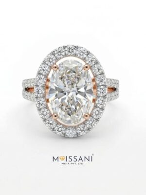 Lab Grown Diamond Solitaire Oval Shape Ring- LG0107