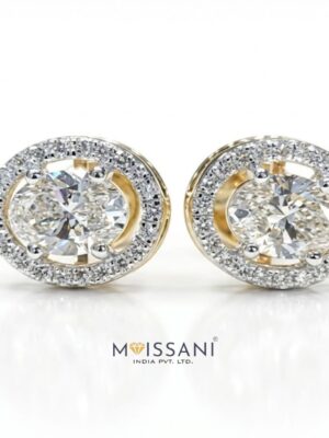 Lab-Grown Diamond Oval Shape Earring - LE0028