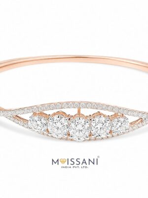 Lab Grown Diamond Round & Oval Shape Stiff-Bracelet - LSB0001