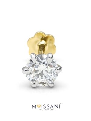 0.10ct Lab Grown Diamond Round Shape Nose Pin - LNS0001