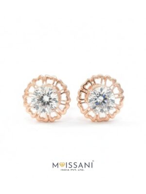Lab-Grown Diamond Round Shape Earring - LE0050