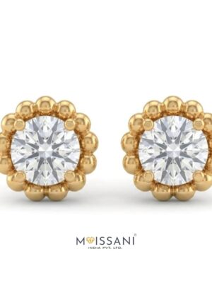Lab-Grown Diamond Round Shape Earring - LE0058