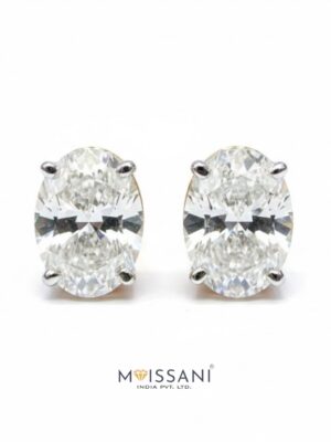 Lab-Grown Diamond Oval Shape Earring – LE0062
