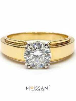 Lab Grown Diamond Round Shape Men's Ring- LMR0016