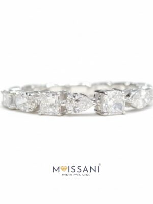 Lab Grown Diamond Pear And Princess Shape Band- LG0246
