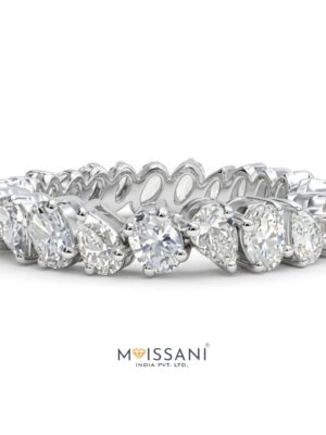 Lab Grown Diamond Oval And Pear Shape Band- LG0248