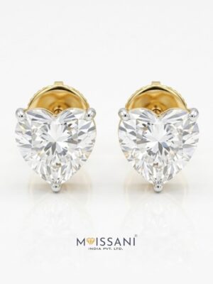 Lab-Grown Diamond Heart Shape Earring - LE0084
