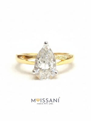 Lab Grown Diamond Pear Shape Ring- LG0276