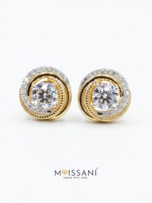 Lab-Grown Diamond Round Shape Earring - LE00101