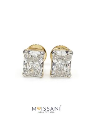 Lab-Grown Diamond Radiant Shape Earring - LE0112