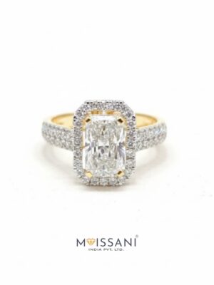 Lab Grown Diamond Radiant With Halo Ring- LG0325