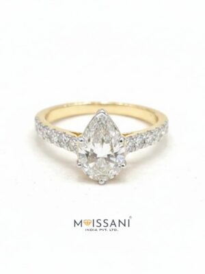 Lab Grown Diamond Pear Shape Ring- LG0336