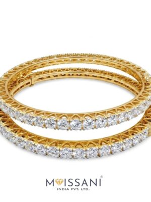 Lab Grown DIamond Round Shape Bangles - LBG0001
