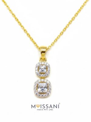 Lab-Grown Diamond Cushion and Round Shape Pendant - LPT0075