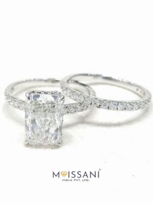 Lab-Grown Radiant Shape Ring With Band LG0000