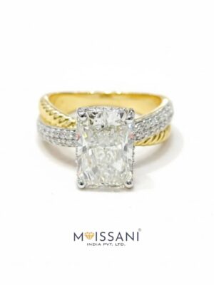 Lab Grown Diamond Radiant Shape Ring- LG0374