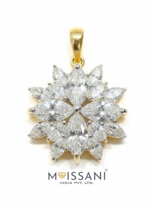 Lab-Grown Diamond  Pear & Marquise Shape Pendant - LPT0094