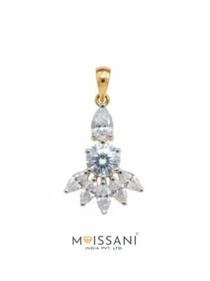 Lab-Grown Diamond Pear, Marquise & Round Shape Pendant - LPT0087