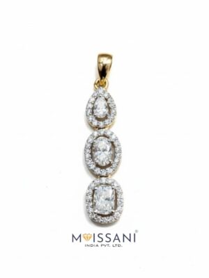 Lab-Grown Diamond Oval Pear & Cushion Shape Pendant - LPT0091