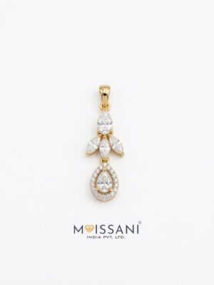 Lab-Grown Diamond Pear, Marquise & Round Shape Pendant - LPT0085