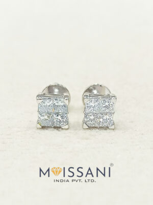 Lab-Grown Diamond Princess Shape Earring - NE0020
