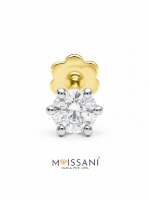 0.32ct Lab Grown Diamond Round Shape Nose Pin - LNS0001