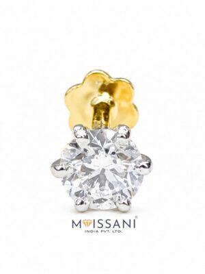0.28ct Lab Grown Diamond Round Shape Nose Pin - LNS0001