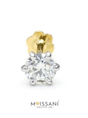0.22ct Lab Grown Diamond Round Shape Nose Pin - LNS0001