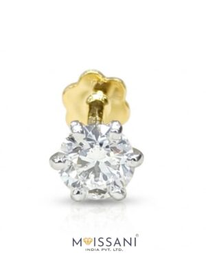 0.15ct Lab Grown Diamond Round Shape Nose Pin - LNS0001