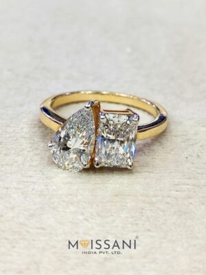 Lab Grown Diamond Radiant+ Pear Shape Ring- LG0365