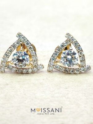Lab-Grown Diamond Round Shape Earring - NE0004