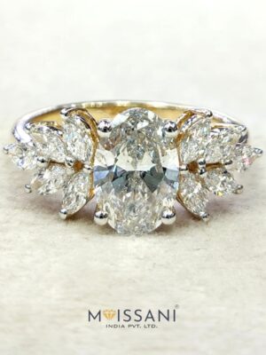 Lab Grown Diamond Oval +Marquise Shape Ring- LG0390