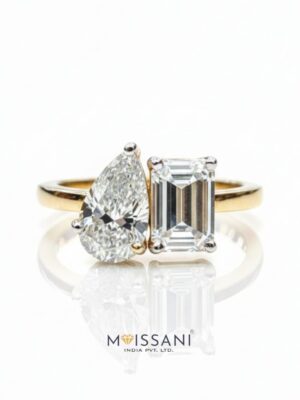 Lab Grown Diamond Radiant+ Pear Shape Ring- LG0365