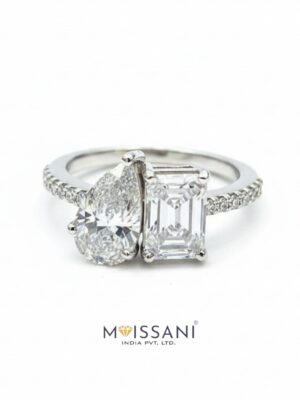 Lab Grown Diamond Radiant+ Pear Shape Ring- LG0366