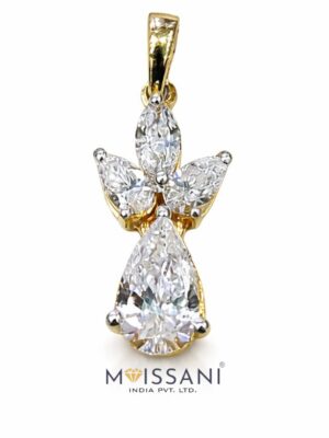 Lab-Grown Diamond Pear + Marquise Shape Pendant - LPT0068