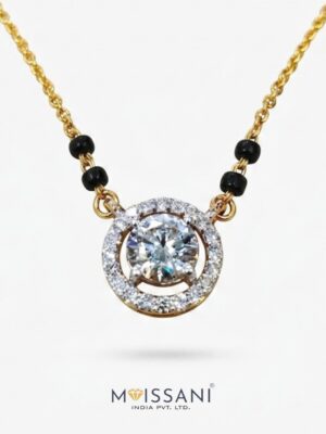 Lab-Grown Diamond  Round Shape Mangal Sutra's -LMS0016