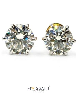 Lab-Grown Diamond Round Earring - LE0126