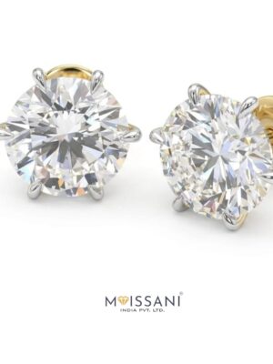 Lab-Grown Diamond Round Shape  Earring - NE0033