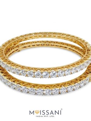 Lab Grown Diamond Round Shape Bangles - LBG0003