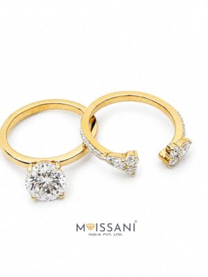 Lab-Grown Oval Shape Ring With Band LG0001
