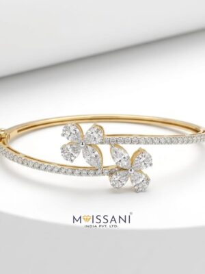 Lab Grown Diamond Mix Shape Stiff-Bracelet - SLB0001