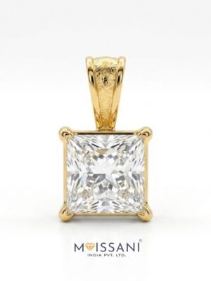 Lab-Grown Diamond Princess Shape Pendant - LPT0099